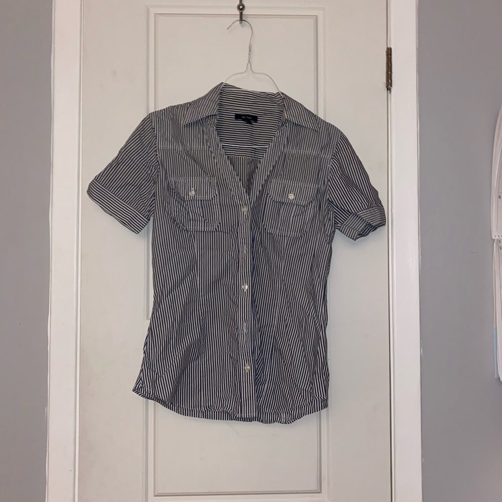 Blue and White Stripped Blouse